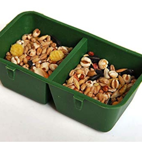 Wontee Bird Seed Food Feeding Cups Plastic Hanging Bowl for Poult...