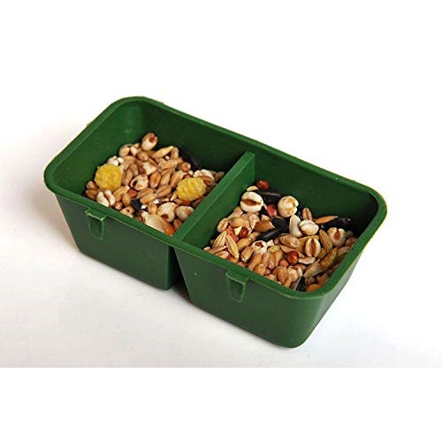 Wontee Bird Seed Food Feeding Cups Plastic Hanging Bowl for Poult...