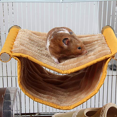 Wontee Hamster Plush Hammock Bird Hanging Bed Nest for Rat Squirr...
