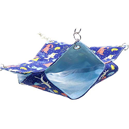 Wontee Small Pet Hammock Bunkbed Hanging Nest Bed for Parrot Para...