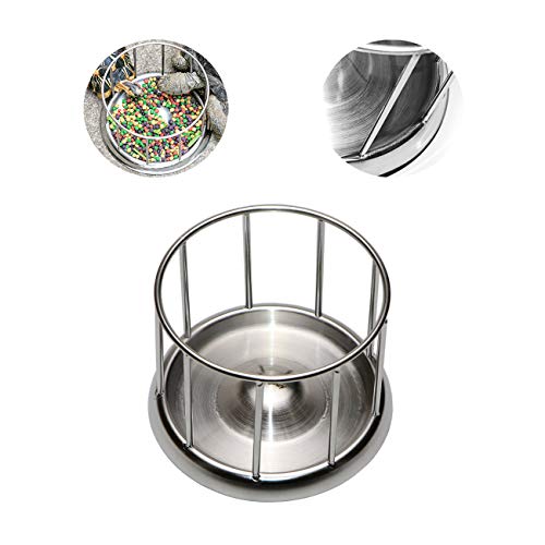 Wontee Tortoise Food Water Dish Feeder Bowl Stainless Steel Tray ...