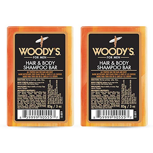 Woodys Hair & Body Shampoo Bar for Men, All Purpose Bar for Hair...