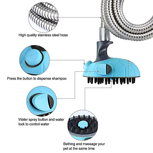 Pet Bathing Tool, Pet Shower Sprayer with 47 Inch Stainless Steel...