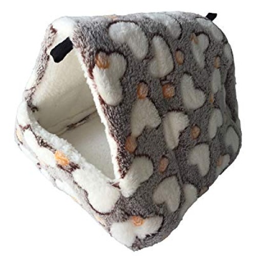WowowMeow Small Animals Warm Fleece Bed Cage Hanging Cave Beds fo...