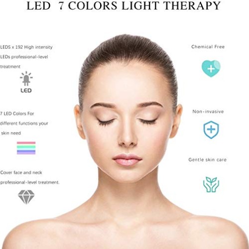 WQU LED 7 Colors Face Skin Care Mask 2021 New-Updated LED Therapy...