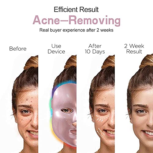 WQU LED 7 Colors Face Skin Care Mask 2021 New-Updated LED Therapy...