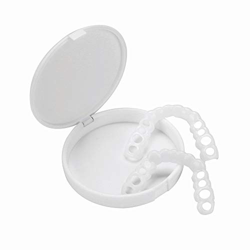 XILALU 1 Pair Simulation Teeth, Upper&Lower Temporary Smile Comfo...