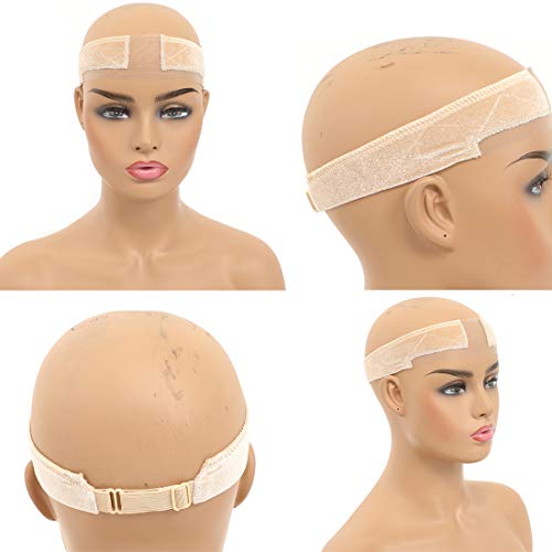 T-Shaped Adjustable Lace Wig Headband Velvet Elastic Wig Band Sca...