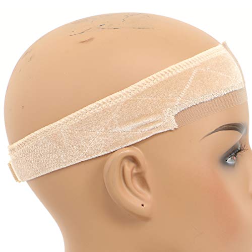 T-Shaped Adjustable Lace Wig Headband Velvet Elastic Wig Band Sca...