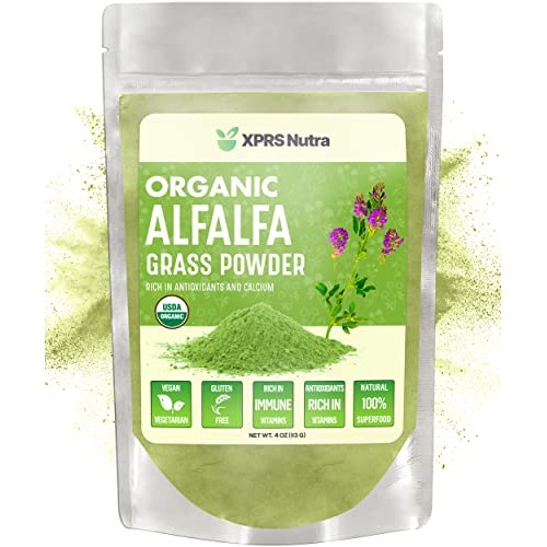 XPRS Nutra Organic Alfalfa Powder - Premium Vegan Alfalfa Supplem...