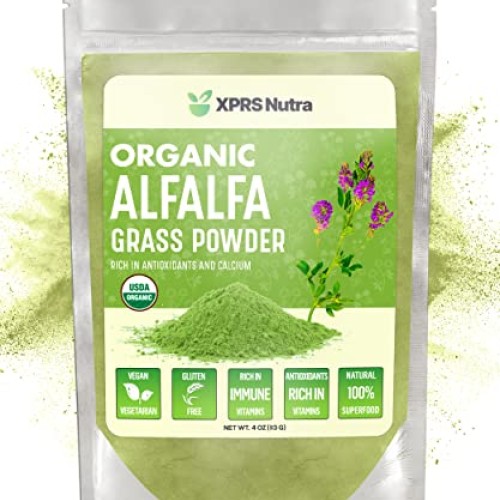 XPRS Nutra Organic Alfalfa Powder - Premium Vegan Alfalfa Supplem...