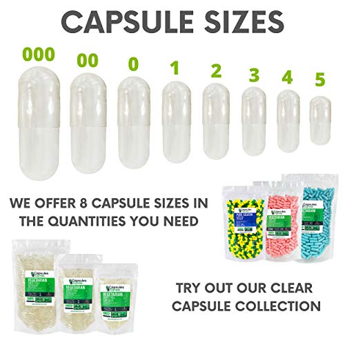 XPRS Nutra Size 00 Empty Capsules - 100 Count Empty Gelatin Capsu...