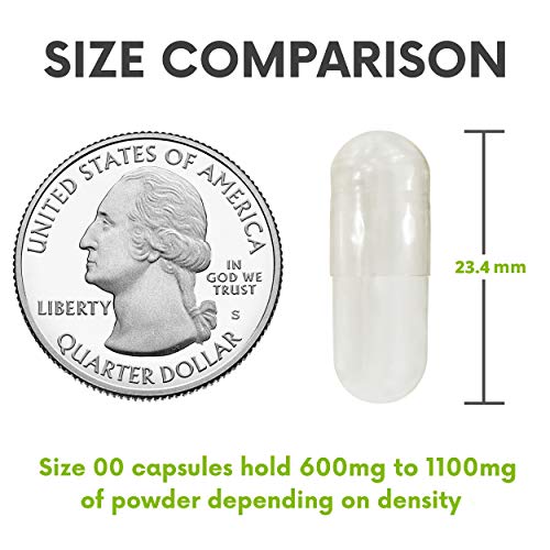 XPRS Nutra Size 00 Empty Capsules - 1000 Count Empty Gelatin Caps...