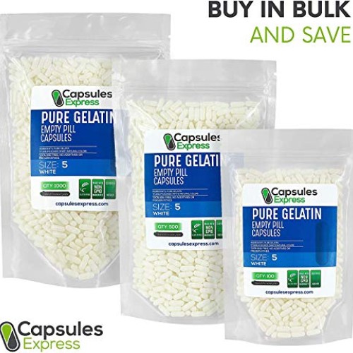 XPRS Nutra Size 5 Empty Capsules - Very Small Empty Gelatin Capsu...