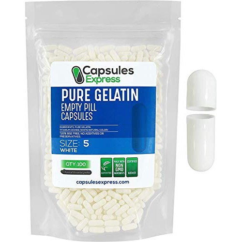 XPRS Nutra Size 5 Empty Capsules - Very Small Empty Gelatin Capsu...