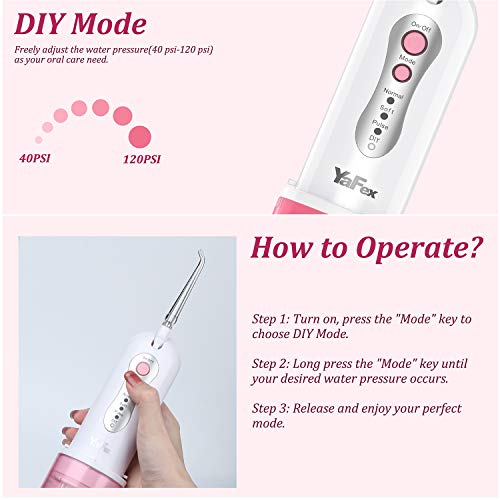 Cordless Water Flosser - DIY Portable Oral Irrigator Rechargeable...