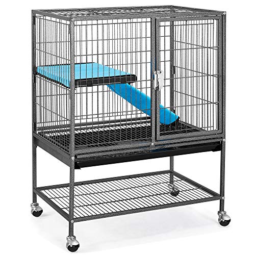 YAHEETECH 2-Tier 34 Inch Height Cat Enclosure Ferret Cage Playpen...
