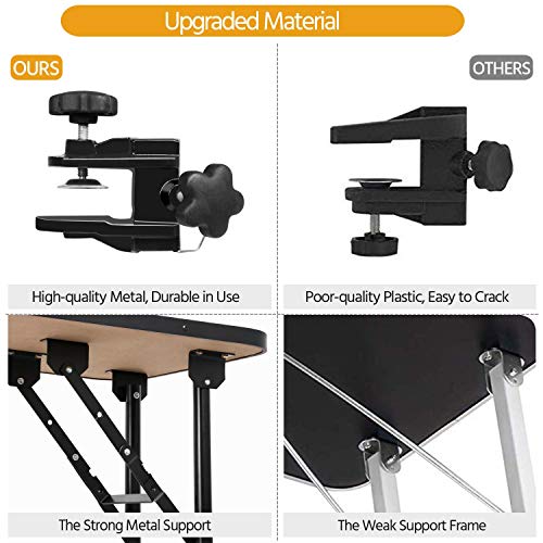 Yaheetech 32-inch Portable Pet Dog Grooming Table w/arm/Noose Black