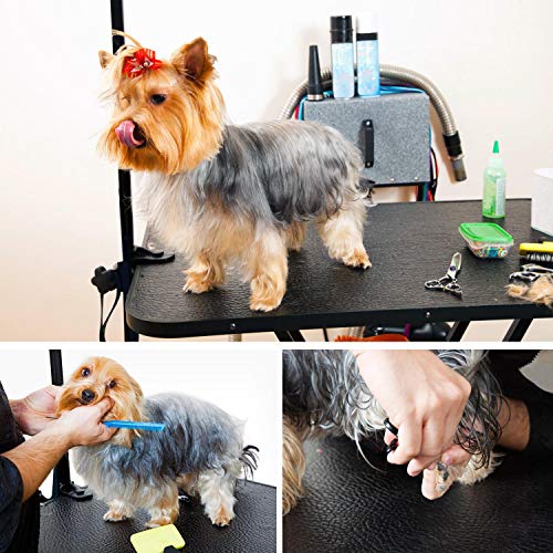 Yaheetech 32-inch Portable Pet Dog Grooming Table w/arm/Noose Black