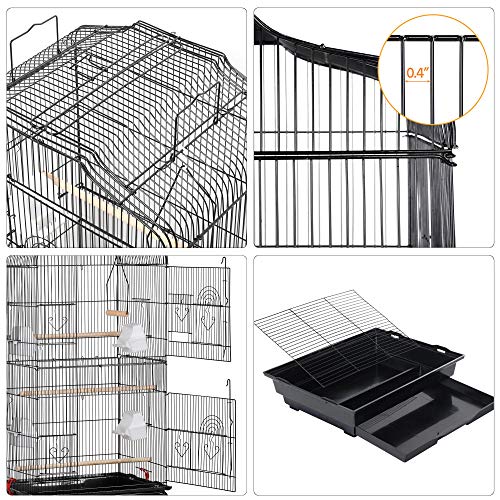 Yaheetech 36-inch Open Top Hanging Medium Parakeet Bird Cages for...
