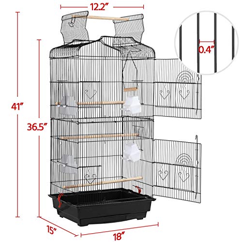 Yaheetech 36-inch Open Top Hanging Medium Parakeet Bird Cages for...