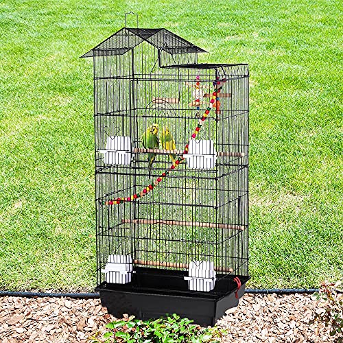 Yaheetech 39-inch Roof Top Large Flight Parrot Bird Cage for Smal...
