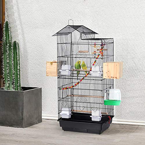 Yaheetech 39-inch Roof Top Large Flight Parrot Bird Cage for Smal...