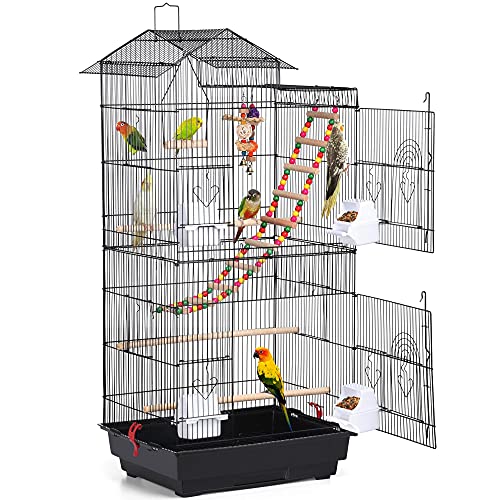 Yaheetech 39-inch Roof Top Large Flight Parrot Bird Cage for Smal...