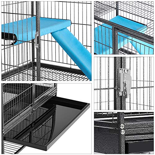 YAHEETECH 4-Tier 54 Inch Height Cat Kittens Enclosure Ferret Cage...