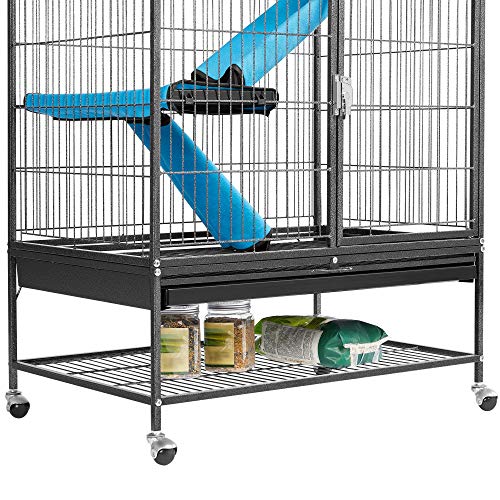 YAHEETECH 4-Tier 54 Inch Height Cat Kittens Enclosure Ferret Cage...