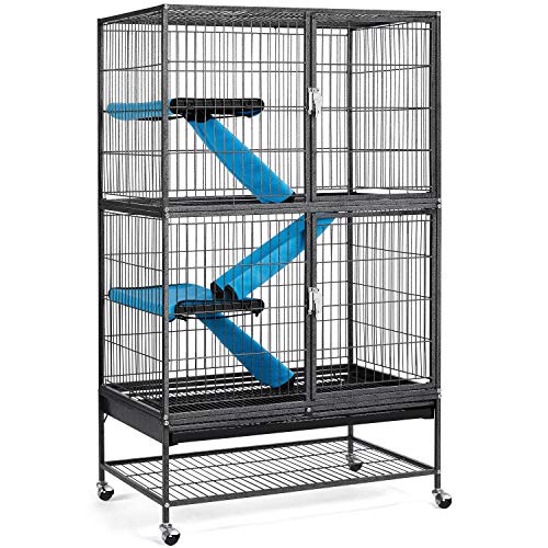 YAHEETECH 4-Tier 54 Inch Height Cat Kittens Enclosure Ferret Cage...