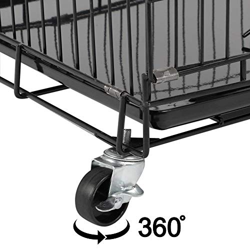 Yaheetech 4-Tier Kitten Cat Ferret Cage Cat Playpen, Black