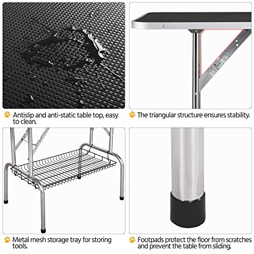 Yaheetech 45-inch Large Heavy Duty Pet Dog Grooming Table W/Adjus...