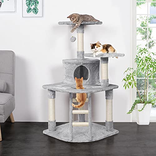 Yaheetech 48in Cat Tree Cat Tower Stand House Furniture Kitty Act...