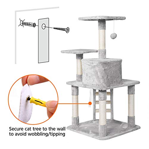 Yaheetech 48in Cat Tree Cat Tower Stand House Furniture Kitty Act...
