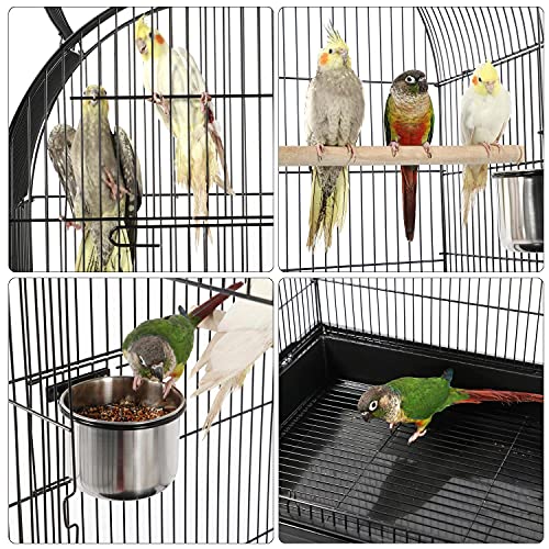 Yaheetech 59-Inch Rolling Standing Medium Dome Open Top Bird Cage...