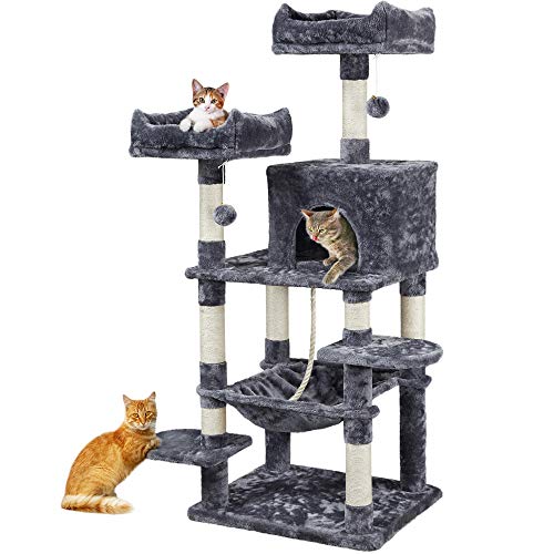 YAHEETECH 59 inches Luxurious Cat Tree Cat Tower with Cat Scratch...