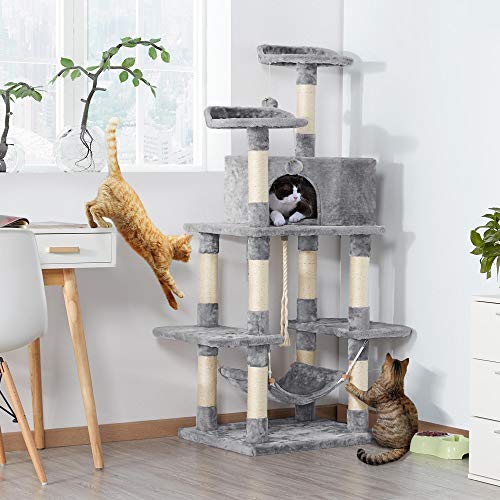 Yaheetech 59 inches Multi-Level Cat Tree Condos Stand Furniture C...