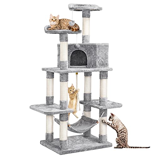 Yaheetech 59 inches Multi-Level Cat Tree Condos Stand Furniture C...