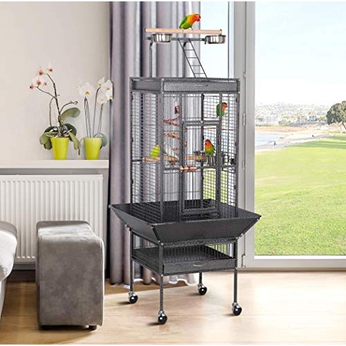 Yaheetech 61-inch Playtop Wrought Iron Large Parrot Bird Cages wi...