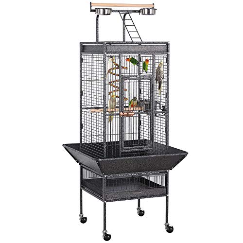 Yaheetech 61-inch Playtop Wrought Iron Large Parrot Bird Cages wi...