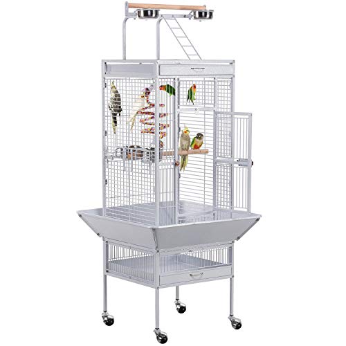 Yaheetech 61-inch Wrought Iron Play Top Large Cockatiel Parrot Bi...