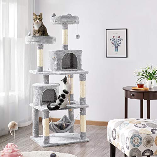 Yaheetech 62.2inches Cat Tree Cat Towers Cat Condo with Platform ...