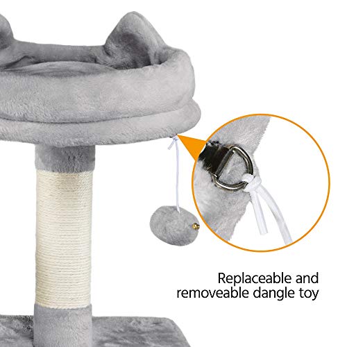 Yaheetech 62.2inches Cat Tree Cat Towers Cat Condo with Platform ...