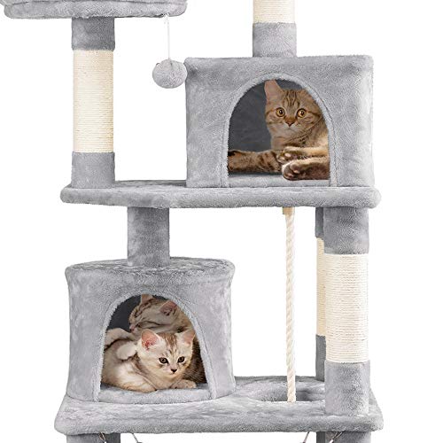 Yaheetech 62.2inches Cat Tree Cat Towers Cat Condo with Platform ...