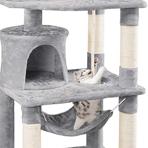 Yaheetech 62.2inches Cat Tree Cat Towers Cat Condo with Platform ...