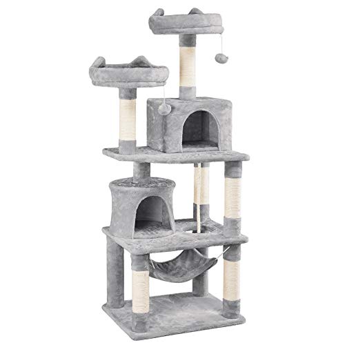Yaheetech 62.2inches Cat Tree Cat Towers Cat Condo with Platform ...