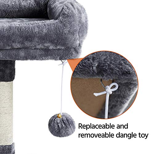 Yaheetech 62in Multi-Level Cat Tree Tower Condo with Scratching P...