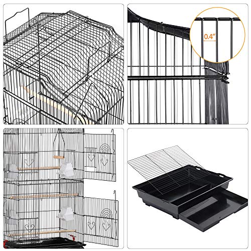Yaheetech 64-inch Open Top Standing Medium Small Parrot Parakeet ...