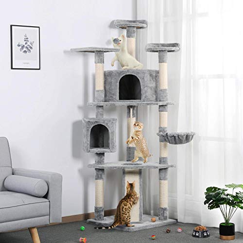 Yaheetech 79 inches Multi-Level Cat Tree Condo with Scratching Po...